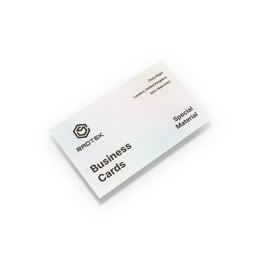 Business Cards with Special Paper Materials
