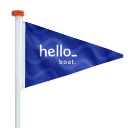 standing Flags boat
