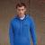 Sweat à capuche promotionnel bleu version Homme avec logo sur le coeur, disponible chez Helloprint