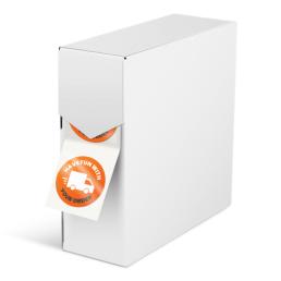 Etichette adesive bianche in bobina, personalizzate e stampate con Helloprint