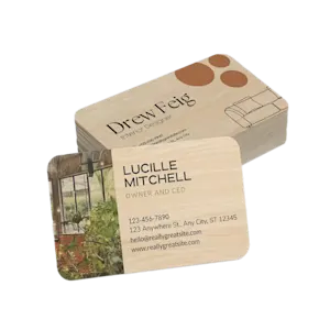 Biglietti da visita in legno