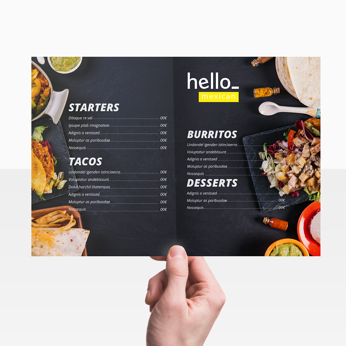 Half fold menus - with fast delivery | HelloPrint