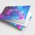 Glitter disco folie afwerking op gevouwen visitekaartjes, verkrijgbaar bij Printworx