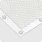 Band with plastic rings every 50cm. 