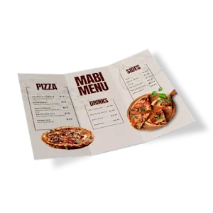 Menus à plis roulés