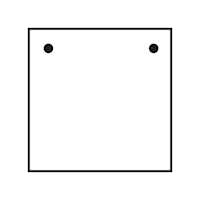 2 holes in upper corners (5mm)