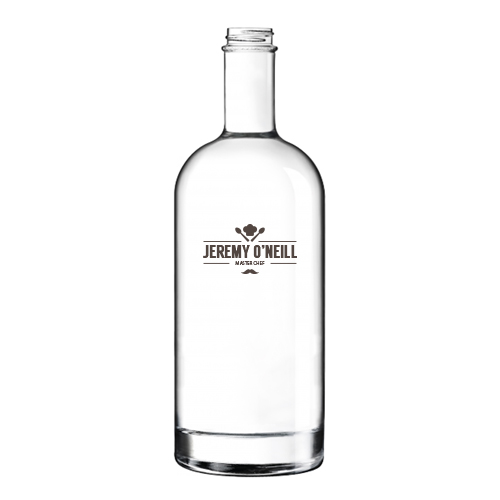 A 1 litre classic glass bottle available with personalised printing solutions at a cheap price at Helloprint