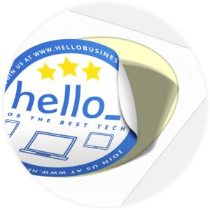 Kiss cut stickers custom size from Helloprint