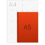 Drucke Dein Design bei Helloprint auf eine Broschüre im A5 Format und im Spiralbund.