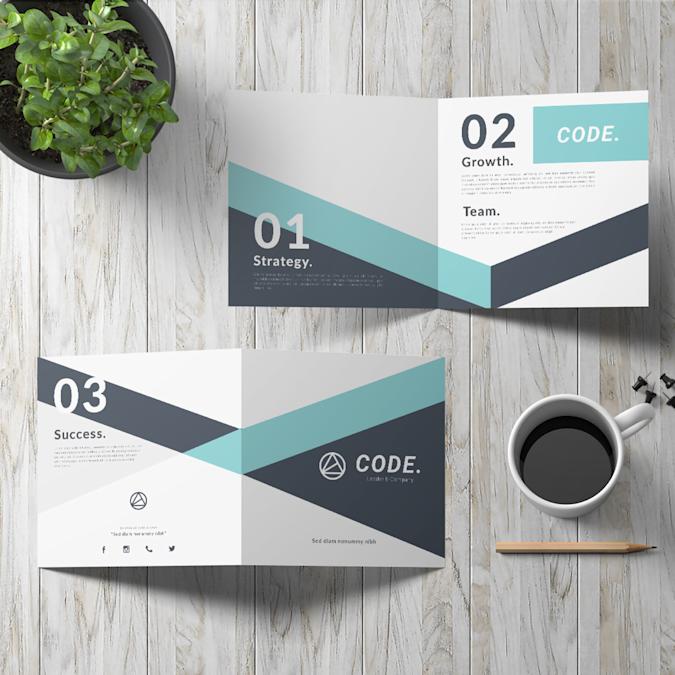 Cheap Custom Printed Half Fold Leaflets Half Fold Flyers