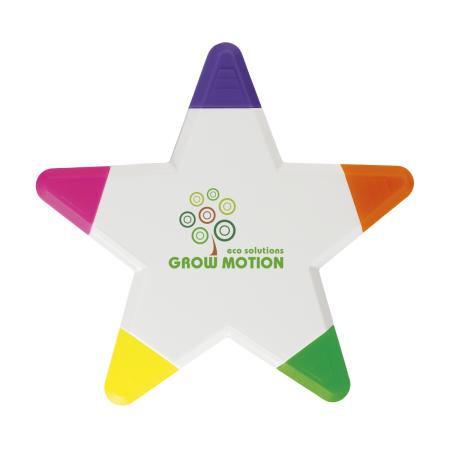 A star marker highlighter available at Helloprint with custom printing options for a cheap price