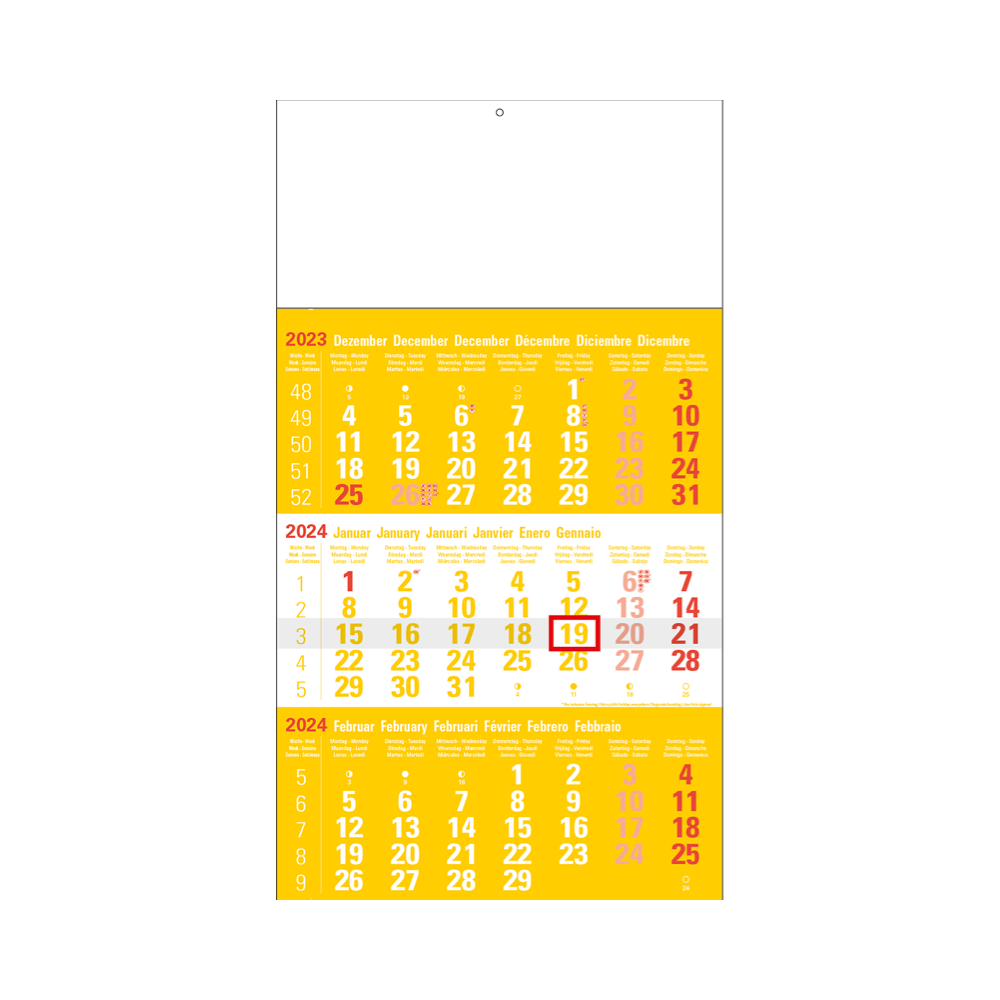 Custom Printed 3 Month Calendar Helloprint