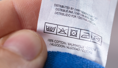 Washing instructions for printed clothing