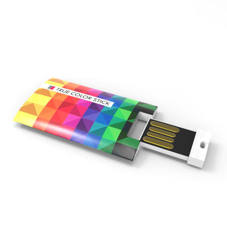 Une clé USB multicolore à imprimer avec un logo ou design sur Helloprint, impression rapide et pas chère