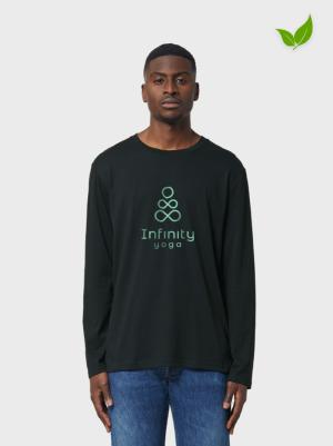 Hållbar Långärmad T-shirt Herrmodell Normal Passform