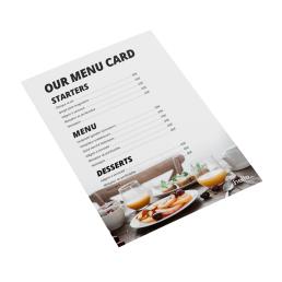 PVC Menu Cards personalisation