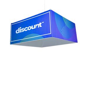 Hangende vierkante zip-up display