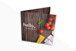 Half fold menucards