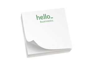 Nachhaltige Öko Haftnotizen aus Recyclingpapier, erhältlich bei Helloprint