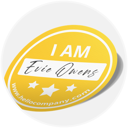 Schrijfbare stickers