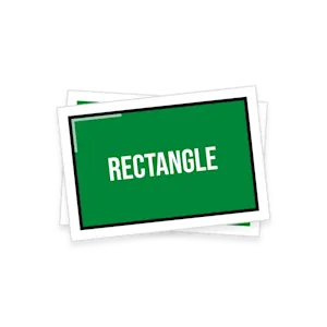 Rechteckige Sticker