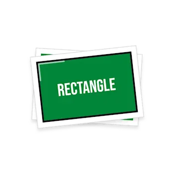 Rechteckige Sticker