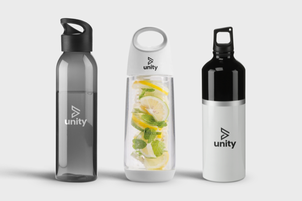 An assortment of Printed drinking bottles available online at Helloprint