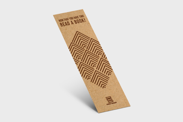 Environmentally friendly Bookmarks from Kraft Paper, available at Helloprint