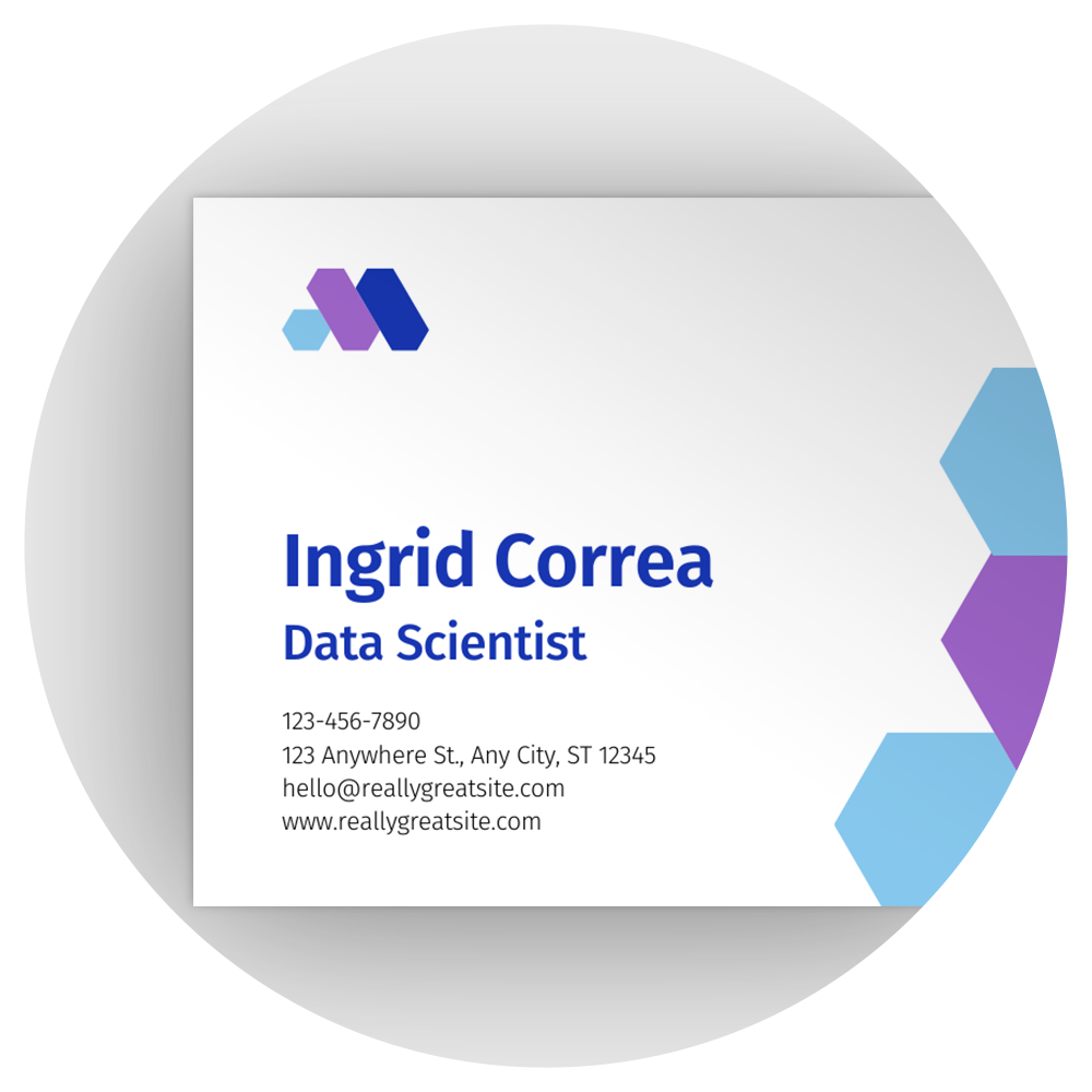 Personaliza la plantilla de tarjetas de visita que has elegido