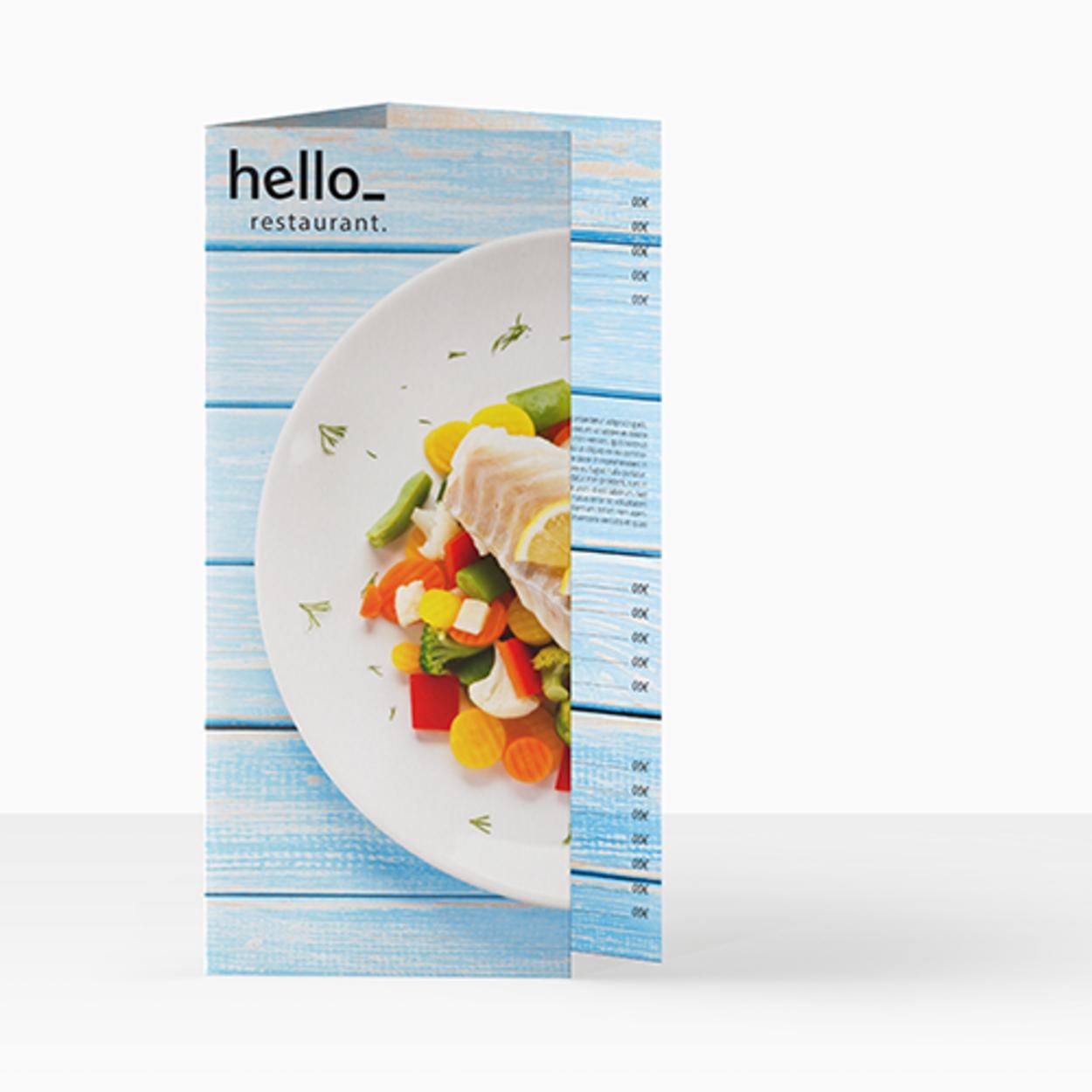 Tri Fold Menu Printing | 3 Fold Menus | Printed Folded Menus Near Me