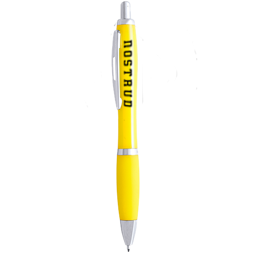 A  yellow high quality printed pen, available to be printed with a custom logo at Helloprint.