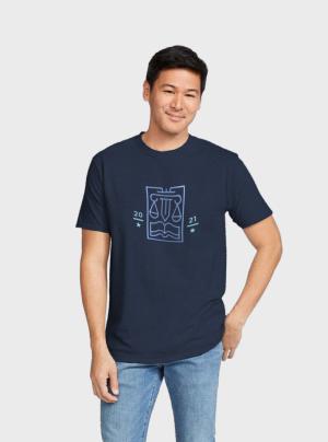 Premium mannen T-shirt met ronde hals semi-fit