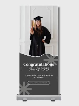 Roll-up pour remise de diplôme