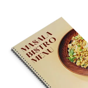 Menukaarten met wire-o-binding