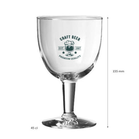 A 45 cl special beer glass available with custom printing solutions for a cheap price at Helloprint