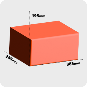 Dimensiones interiores:<br>38.5 x 28.5 x 19.5 mm