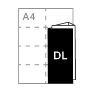<strong>391x210mm</strong> <br>folded to <br><strong>DL</strong>