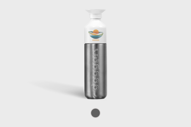 Steel metal dopper drinking bottle personalised with your own name at Helloprint