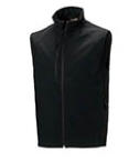 A black coloured soft shell bodywarmer available with custom printing solutions for cheap prices at Helloprint