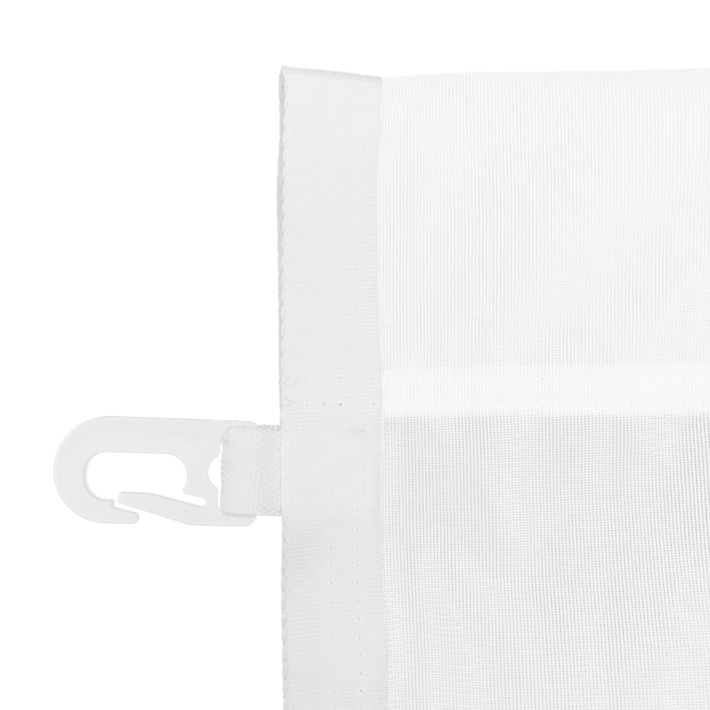 Kanal 6 cm platt med vitt band + hakar