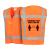Gilet de sécurité orange avec design gardez vos distance pré-imprimé