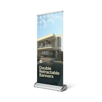 Dubbele roll-up banner