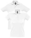 Bedrucke günstig weiße Poloshirts für Mann und Frau mit Deinem Design bei Helloprint.