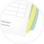 3-teilig: Gelbes und Blaues Kopierblatt