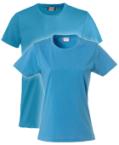 Das premium T-Shirt von Helloprint mit Rundhals im Türkis Farbton ist für Mann und Frau angepasst. 
