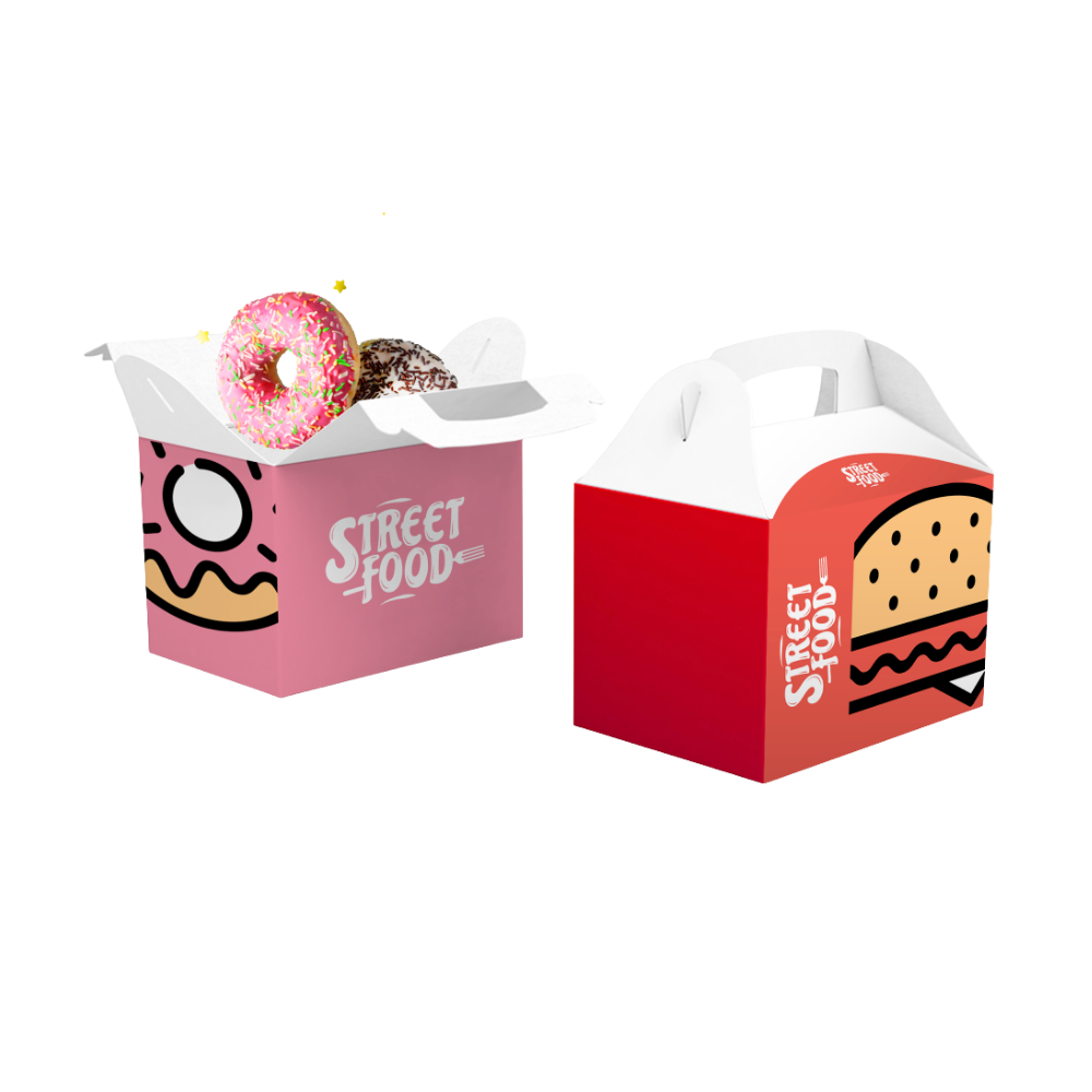 Boîte à emporter avec poignée