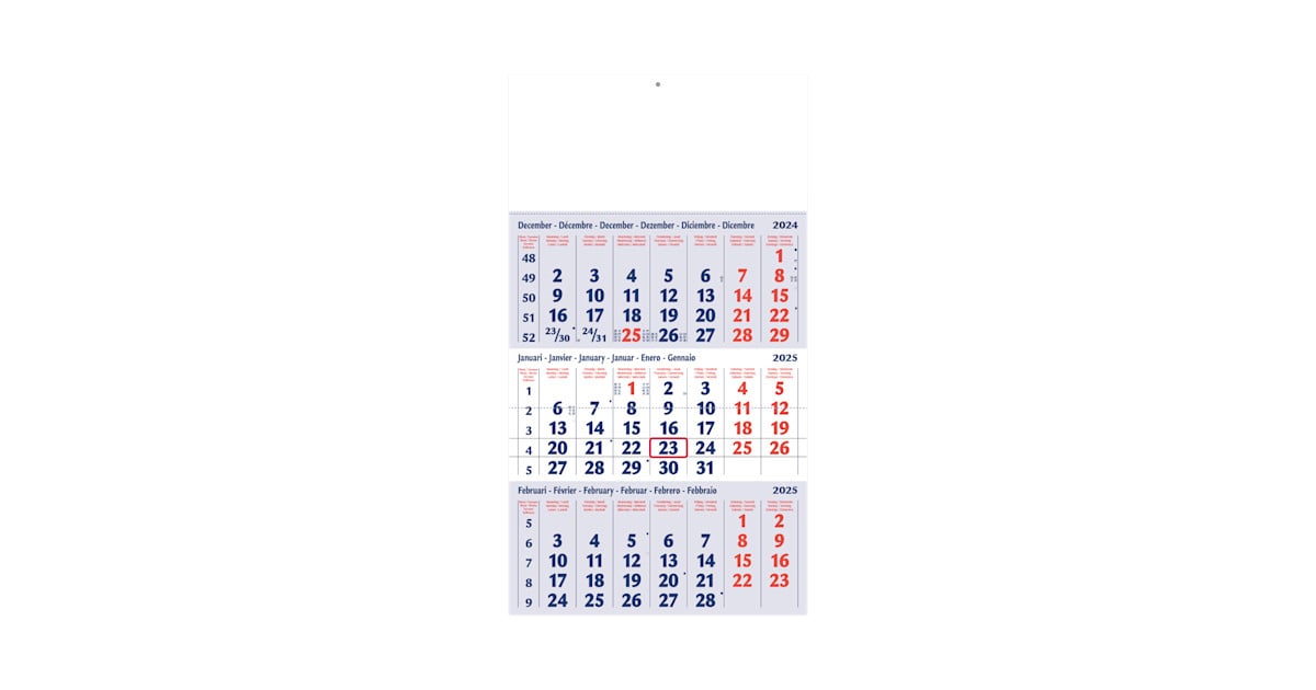 3 Month Calendar Printable