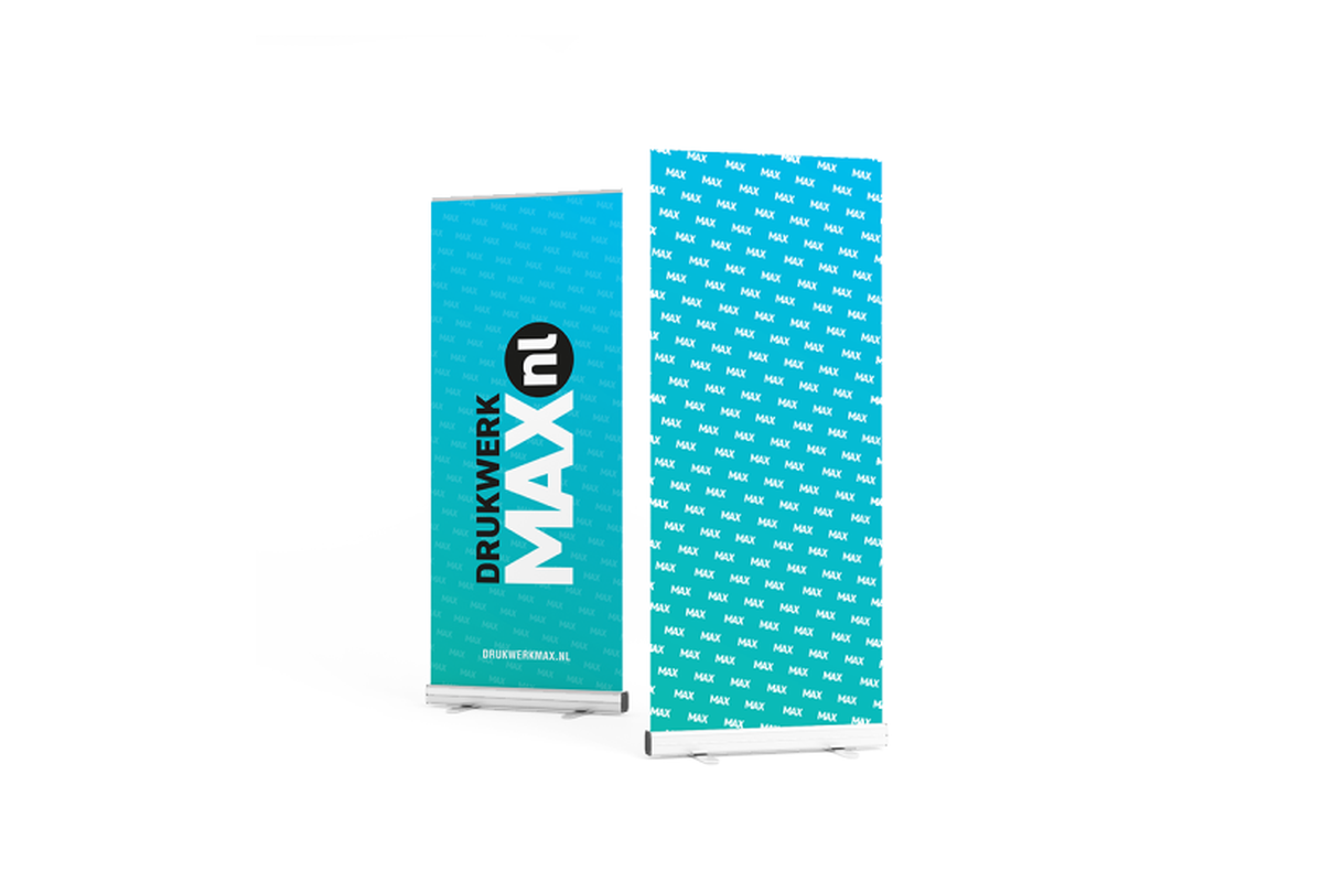 Roll up banners drukken met DrukwerkMAX - roll up banner met click and collect ontwerp