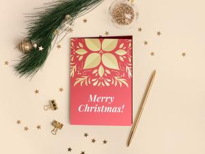 Personalised Christmas cards printed with printpromotion.be