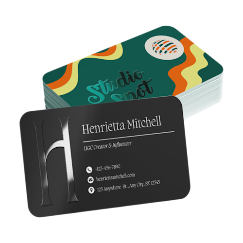 PVC visitekaartjes met Spot UV